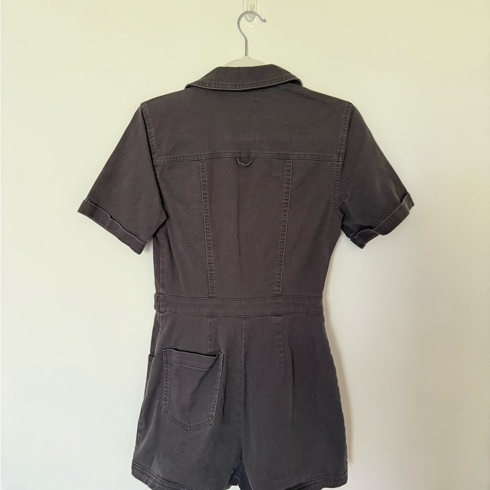 BDG Charcoal Gray Short Sleeve Jumpsuit | Size M - Picture 2 of 2